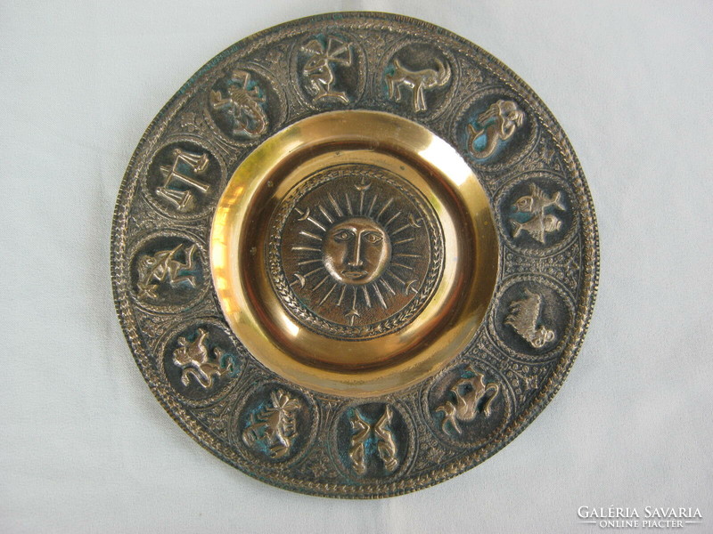 Bronze wall bowl wall decoration horoscope with zodiac signs