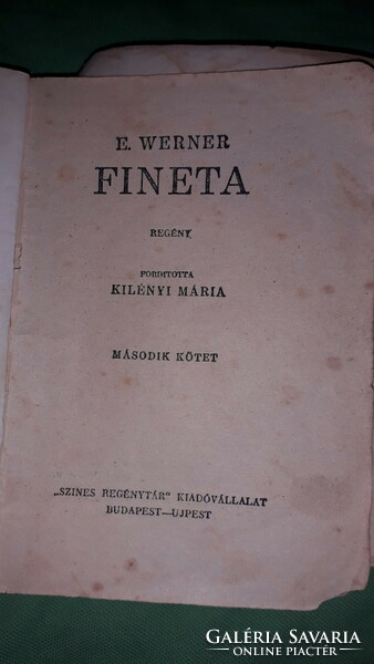 1929. E. Werner: fineta i-iii. Colored novel collection 160 -161 -162. Number canvas book according to the pictures