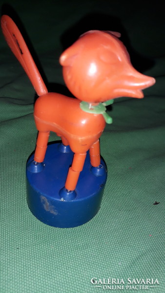 Old tobacconist wooden - plastic folding fox vuk bead toy figure 10 cm according to the pictures