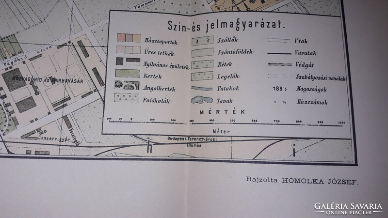 : Budapest map with house numbers and streets and squares .. According to the pictures