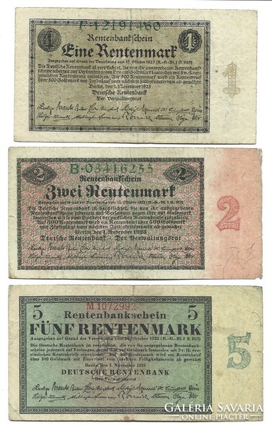 1,2,5 Rentenmark 1923 Germany rare.
