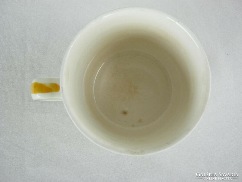 Granite ceramic large mug with yellow-black pattern