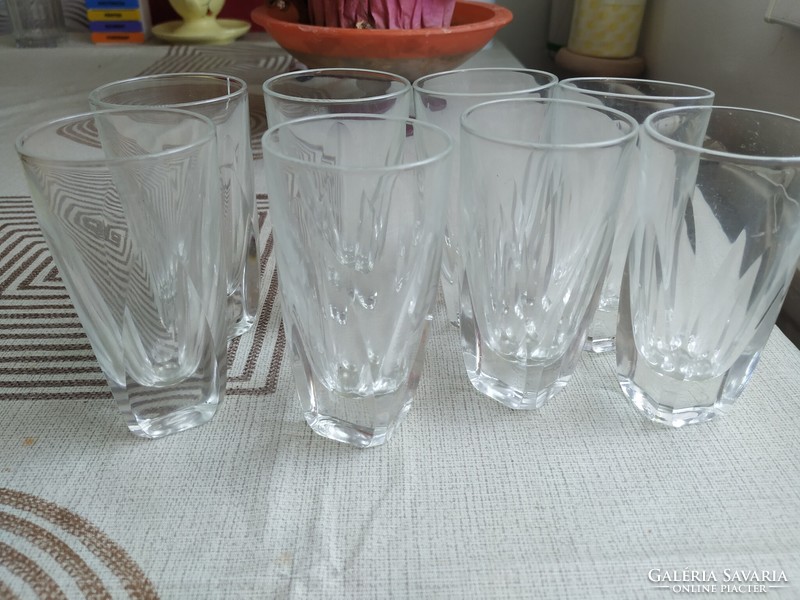 Thick-walled glass, short drinking glass 6 pieces for sale!