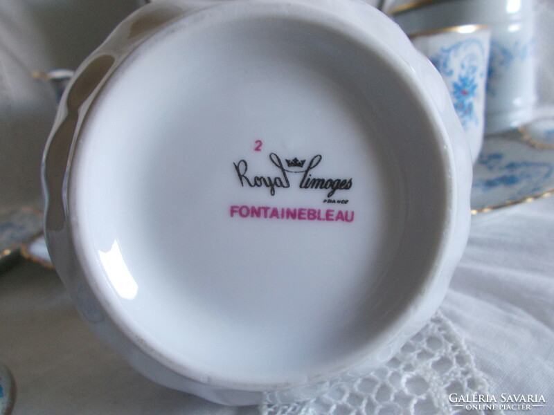Royal Limoges Fontainebleau porcelán teás kávéskészlet