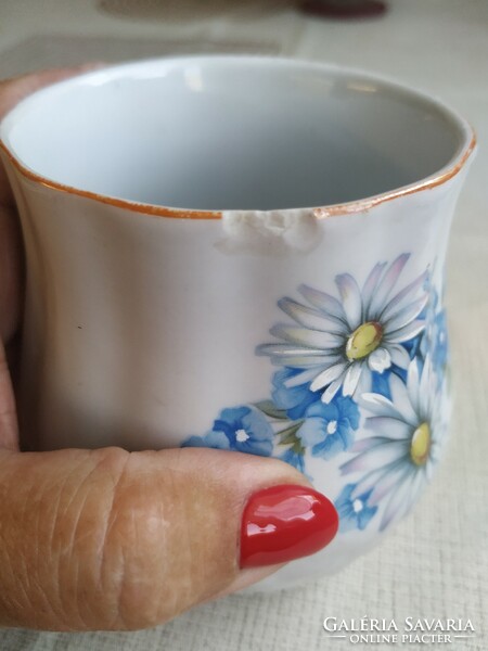 Wheatflower, basket-woven Zsolnay mug, tumbler, glass for sale!