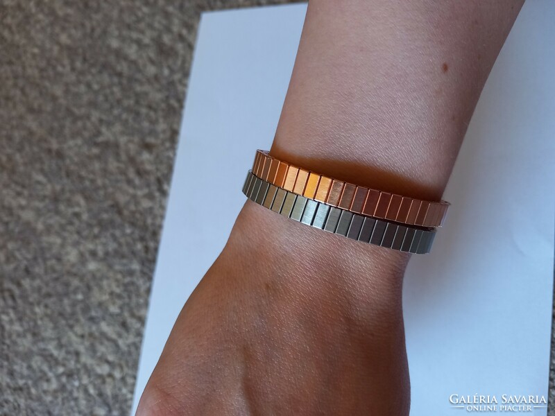 Genuine stainless steel bracelets in a pair
