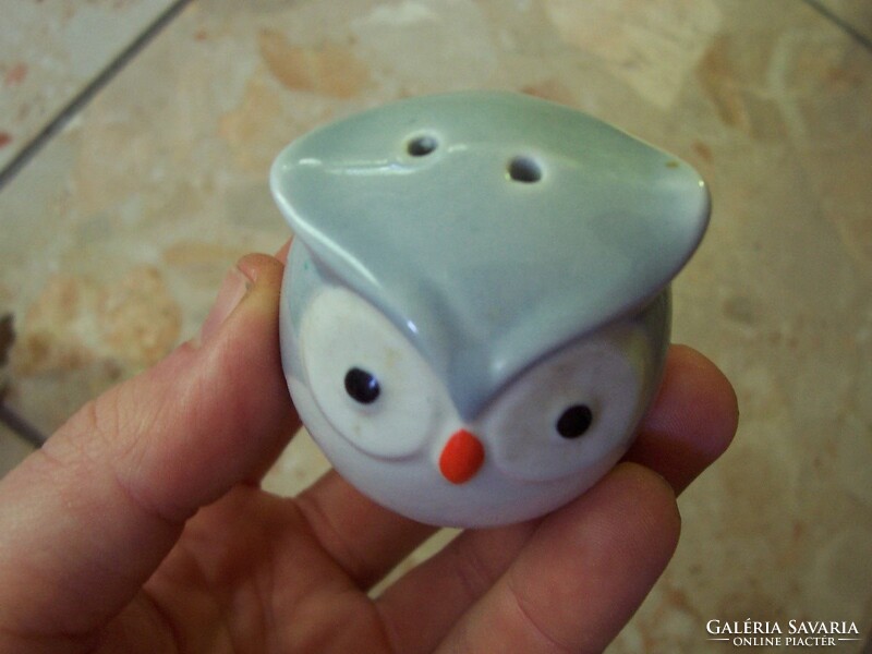 Porcelain owl salt shaker