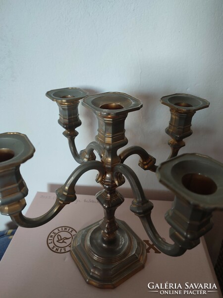 5 Branch copper candle holder.
