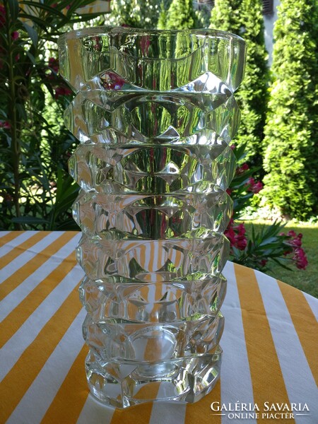 Francia nehéz öntött üveg váza