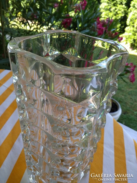 Francia nehéz öntött üveg váza