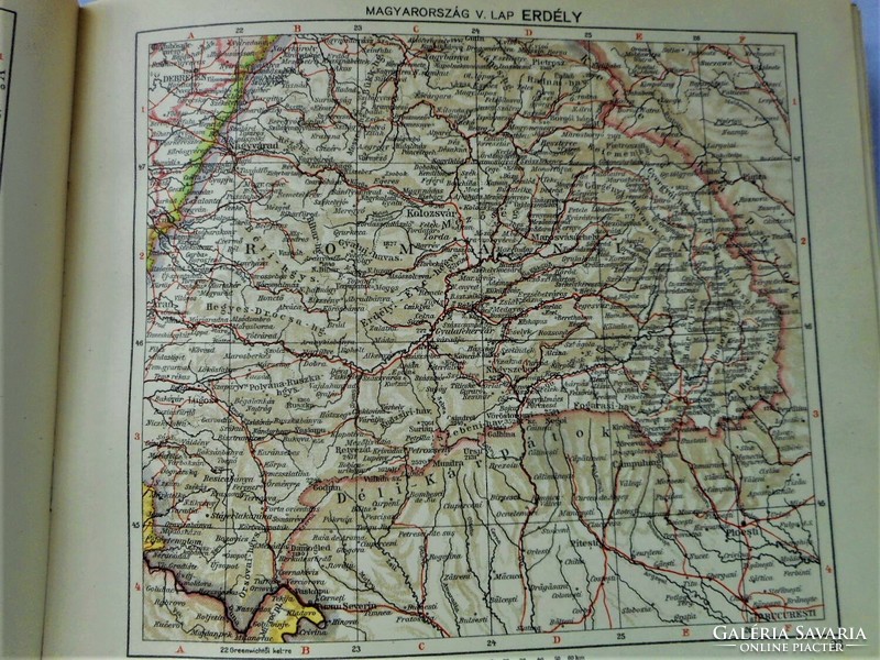 Cholnoky geographical and statistical atlas 1934,