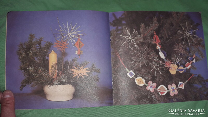 1987, Anita Töpelmann : Karácsonyfadíszek -kézi készítés útmutató könyv GYŰJTŐI a képek szerint MÓRA