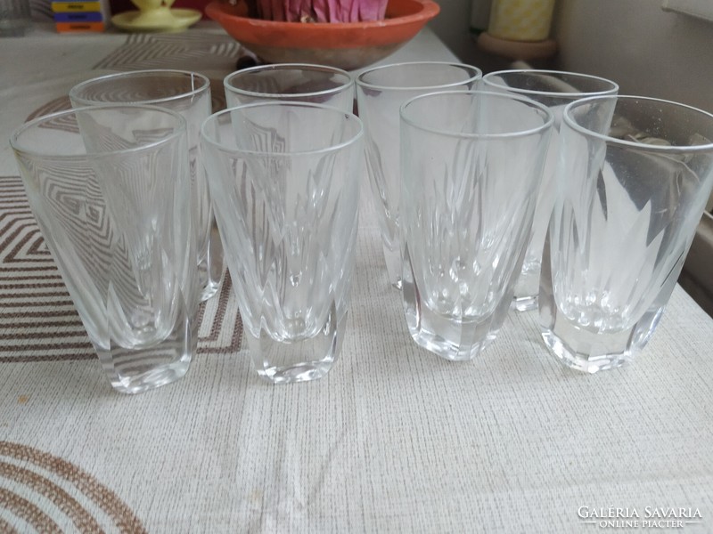 Thick-walled glass, short drinking glass 6 pieces for sale!