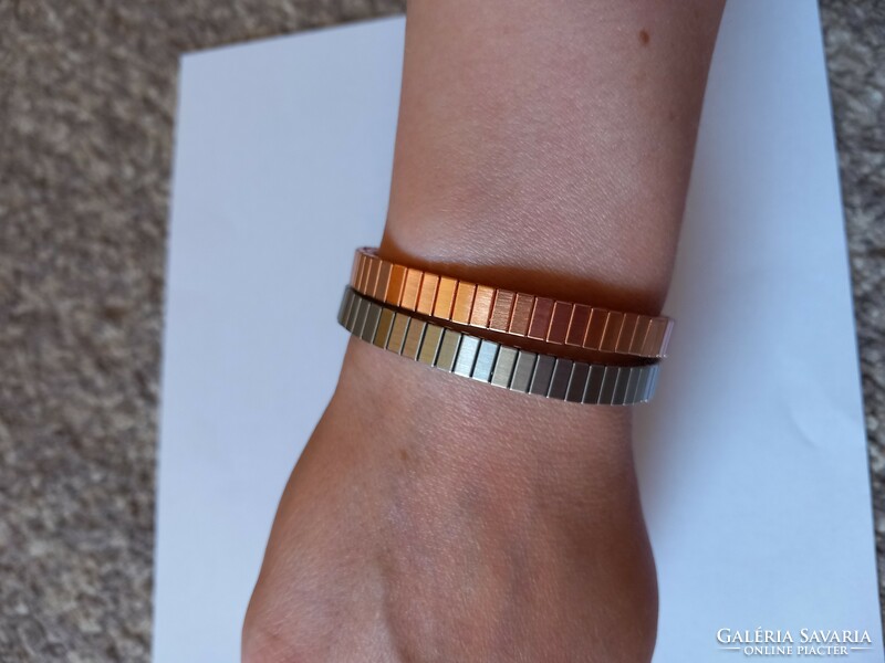 Genuine stainless steel bracelets in a pair