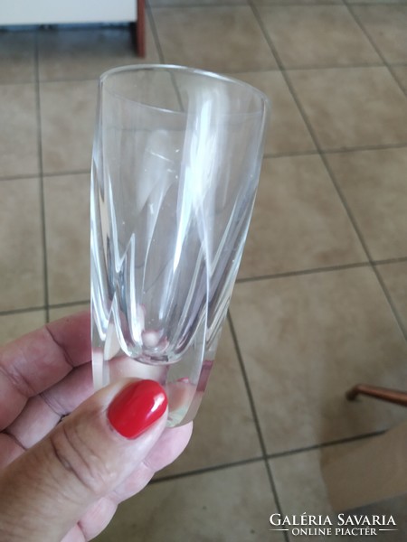 Vastag falú üveg pohár , rövid italos pohár 6 db eladó!