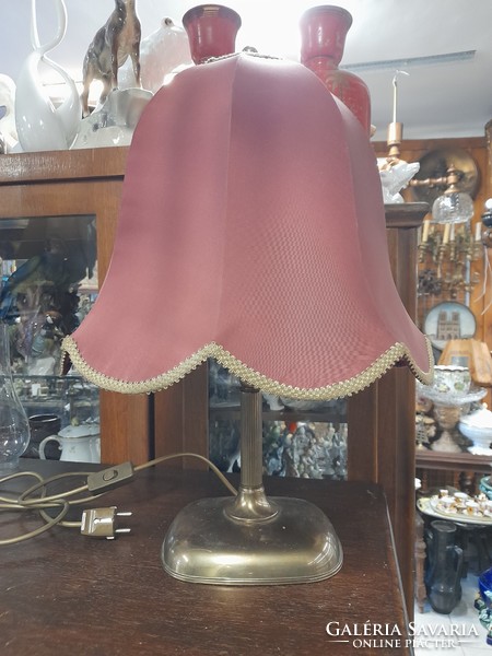 Bronz, Réz asztali Kétégős lámpa.58 cm.