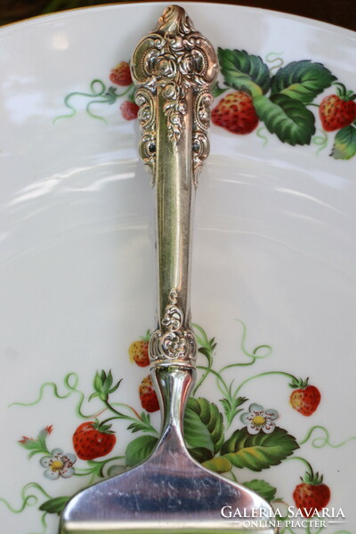 Silver-handled cake, cake, meat spatula