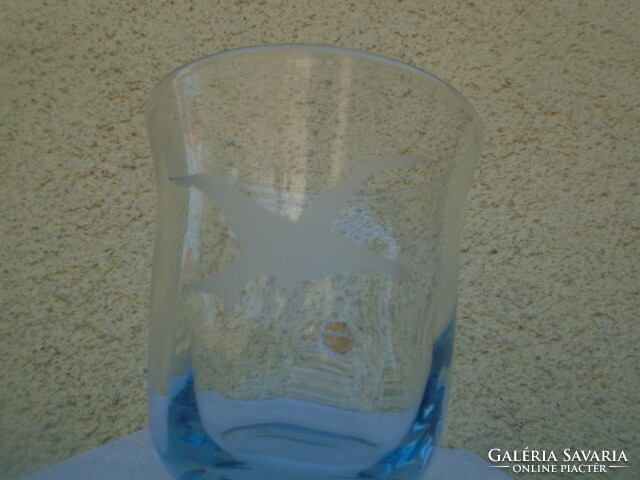 Kosta boda: light blue vase - kaspo (ann wahlstrom?) It is in display case condition