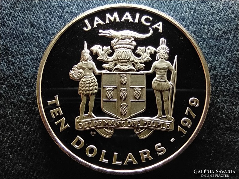 Jamaica Gyermekek Nemzetközi Éve .925 ezüst 10 Dollár 1979 PP (id61608)