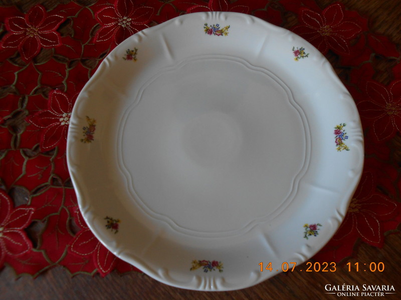 Zsolnay flower bouquet pattern cookie serving plate