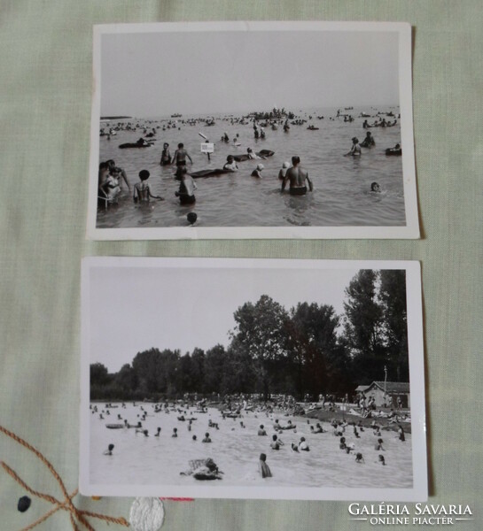 Retro photo 1.: Old photo of bathing places (Balatonfüred, Szeged-Siksós, 1971)