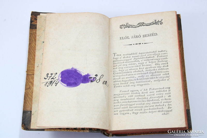 1804 - Szeged - selected letters of markus tullius tzitzero in beautiful half-leather binding!