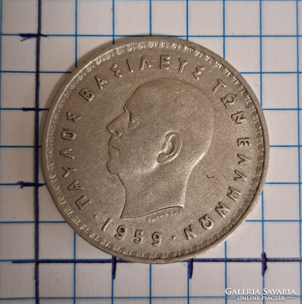 Greece 10 drachmas 1959. (180)