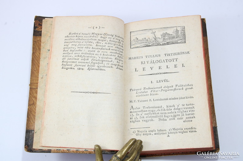 1804 - Szeged - selected letters of markus tullius tzitzero in beautiful half-leather binding!