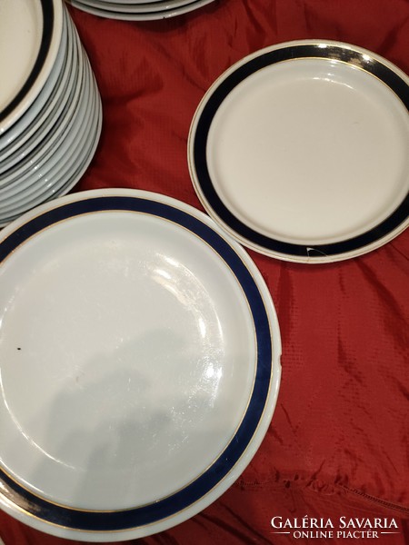12 Personal raven house gold and blue tableware
