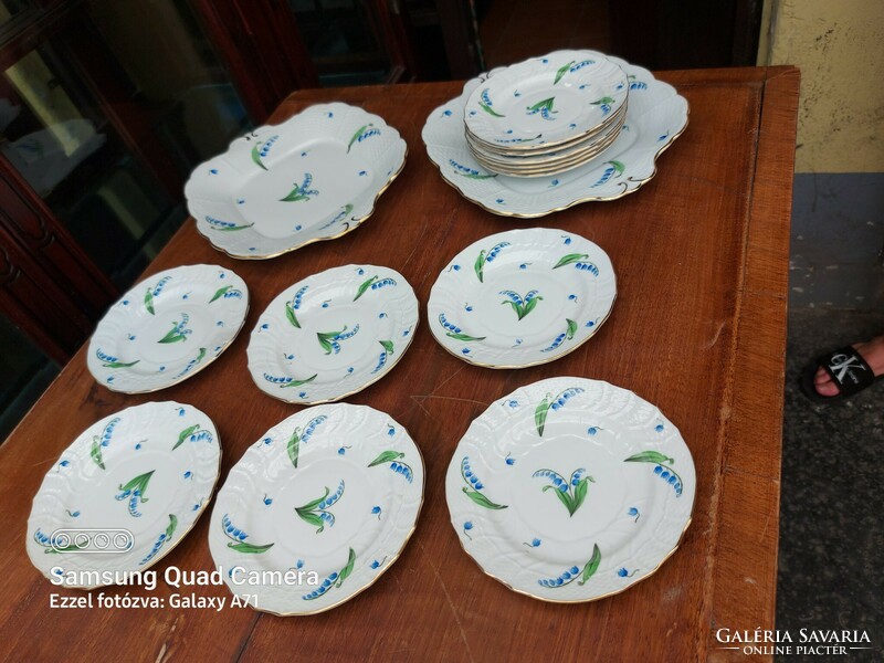 Óherend 122-piece tableware with bluebell pattern