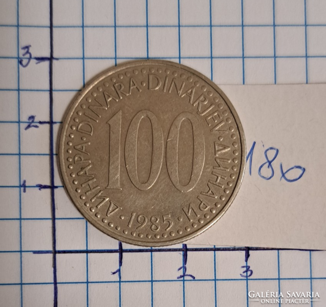 Yugoslavia 100 dinars 1985. (180)