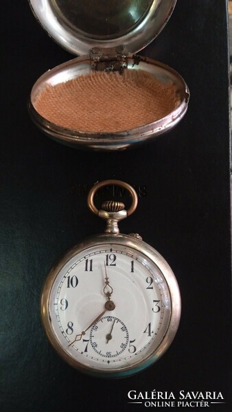 Cylindewerke 6-stone art deco pocket watch, with protective case, working.