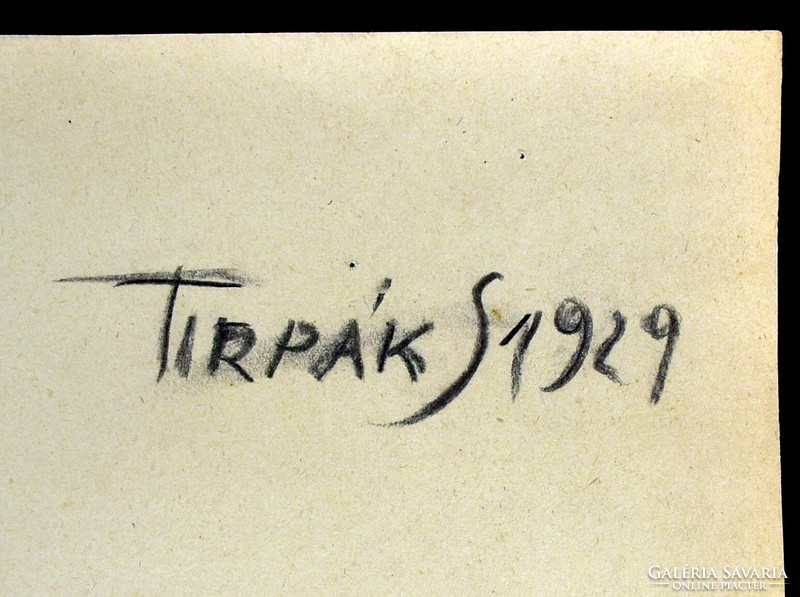Sándor Tirpák (1884-?): Art Deco reclining nude 1929