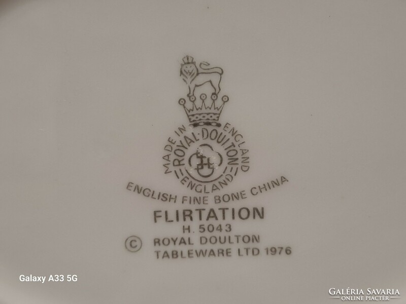 Vintage angol porcelán Royal Doulton szószos tál aljjal