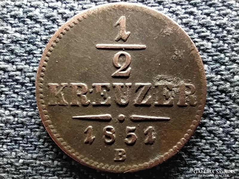 Ausztria Ferenc József (1848-1916) 1/2 Krajcár 1851 B (id48262)