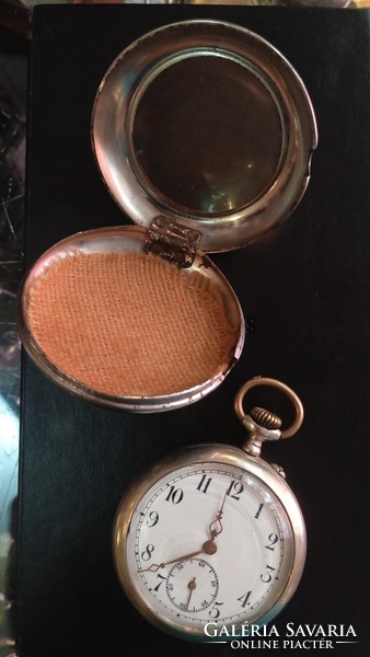 Cylindewerke 6-stone art deco pocket watch, with protective case, working.