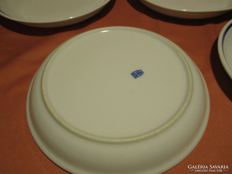 Zsolnay blue striped small plate 5 pcs