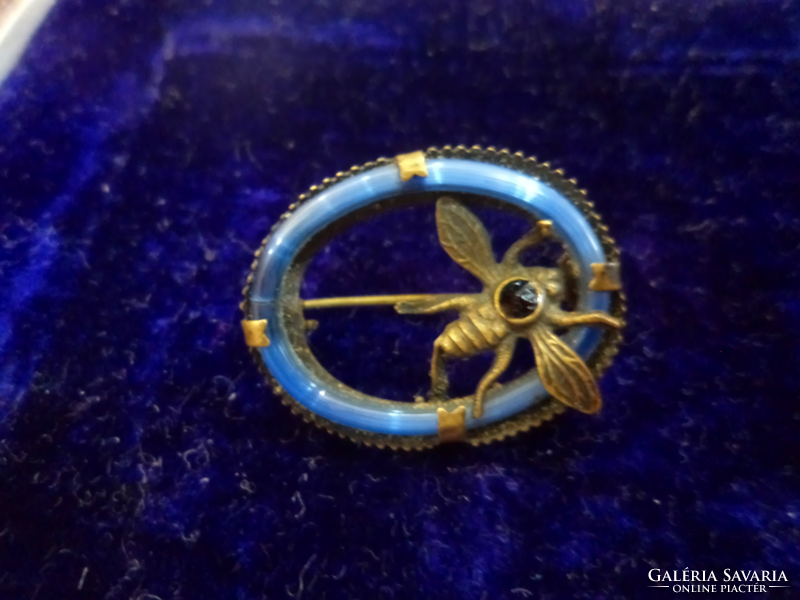 Antique _ beautiful bee brooch_marked