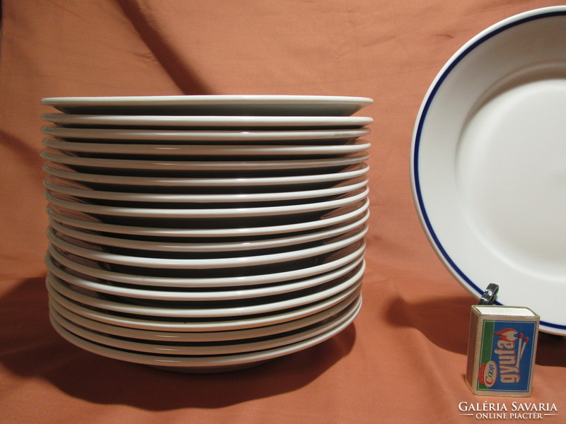 Zsolnay blue striped flat plate