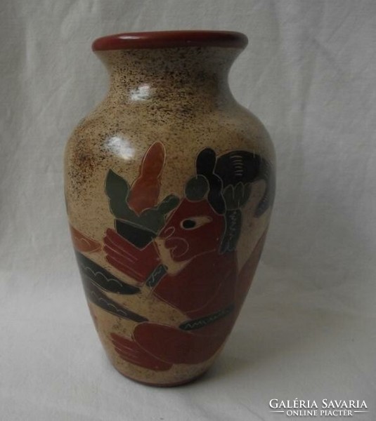 Ceramic vase with an oriental pattern