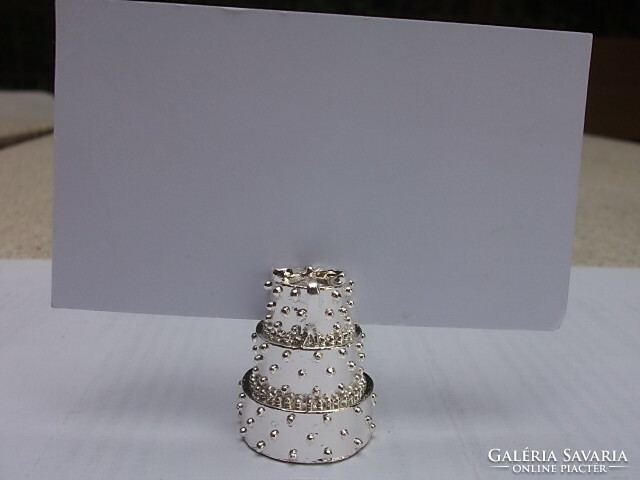 Specially rare! Also for wedding cake - silver-plated seating card-name card holder-menu holder