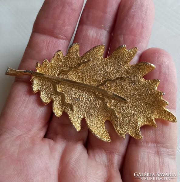 Signal bsk vintage vintage leaf shape kituzo brooch