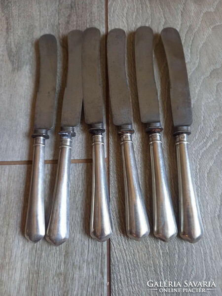 Antique silver-handled knife set (6 pcs.)
