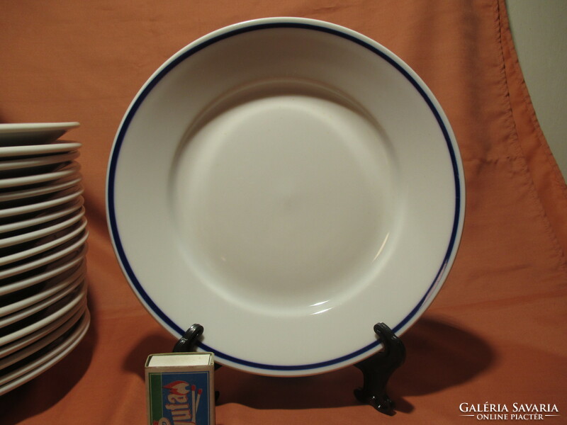 Zsolnay blue striped flat plate