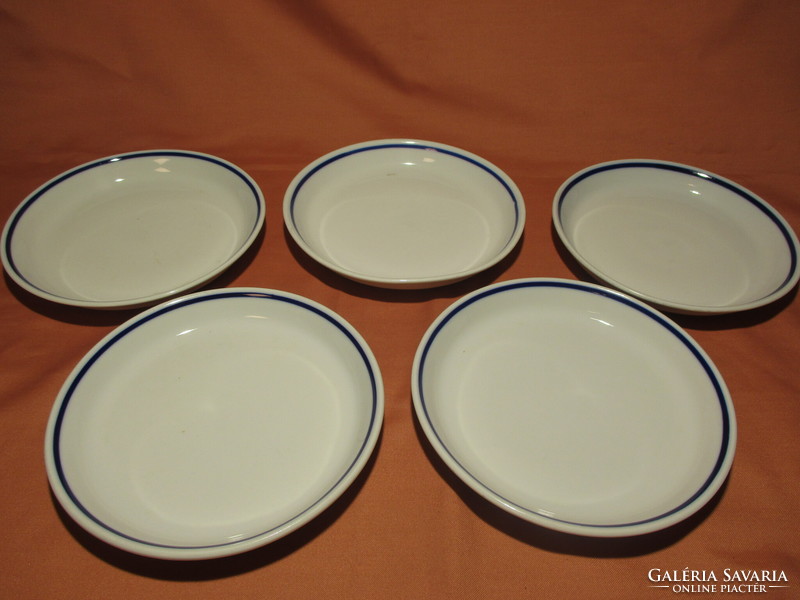 Zsolnay blue striped small plate 5 pcs