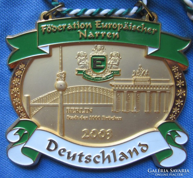 German commemorative medal European Union of Fools 2003 Germany, 8.4 X 9.4 cm.