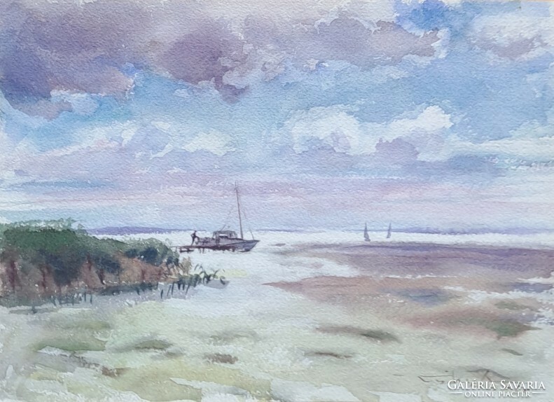András Csiky (1894-1971): detail from Balaton