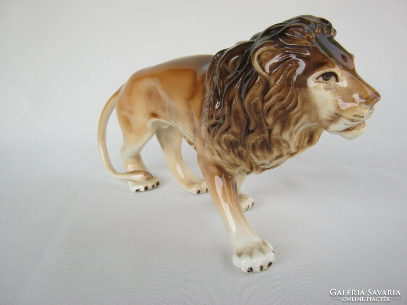 Royal dux porcelain lion