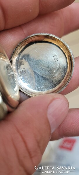 Antique silver remontoir cylindre women's pocket watch.