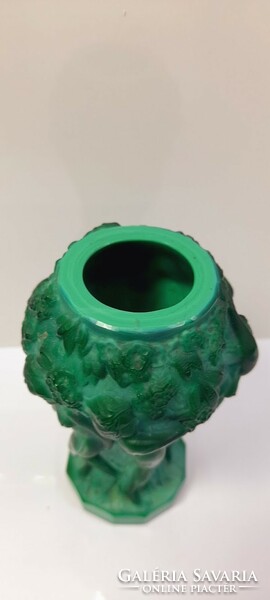 Art deco malachite glass vase curt schlevogt - 51490